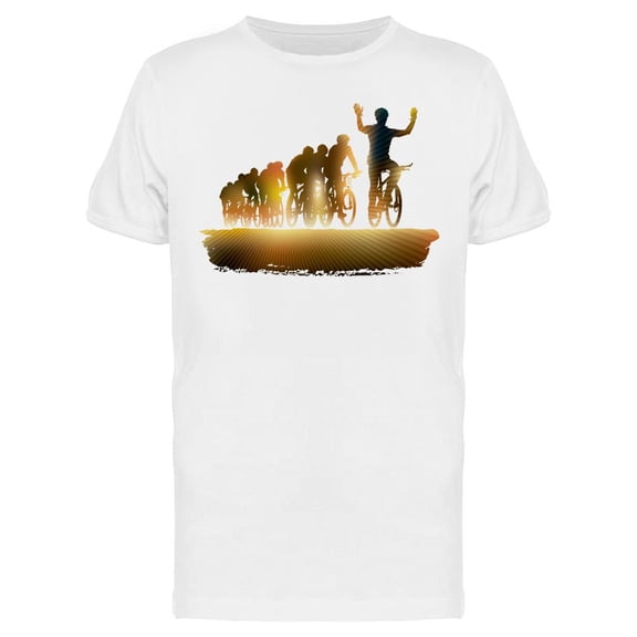 Group Of Cyclist Design T-Shirt Men -Image by Shutterstock, Male XX-Large