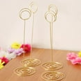 thumbnail image 6 of Metal Wire Floral Holder Loop Swirl Clip Photo Note Memo Clamp DIY Craft Gift Wedding Party Birthday Garden (Pack of 6) Gold, 6 of 9