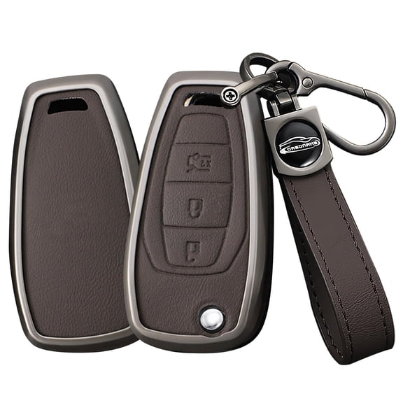 Fit for Chevy Metal Folding Flip Key Fob Cover with Keychain for Chevrolet Cruze Cavalier Trax Trailblazer 3-Button