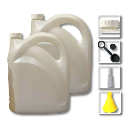 

No Spill 5 Liter/1.32 Gallon Water Bottle with Child Resistant Airtight Lids