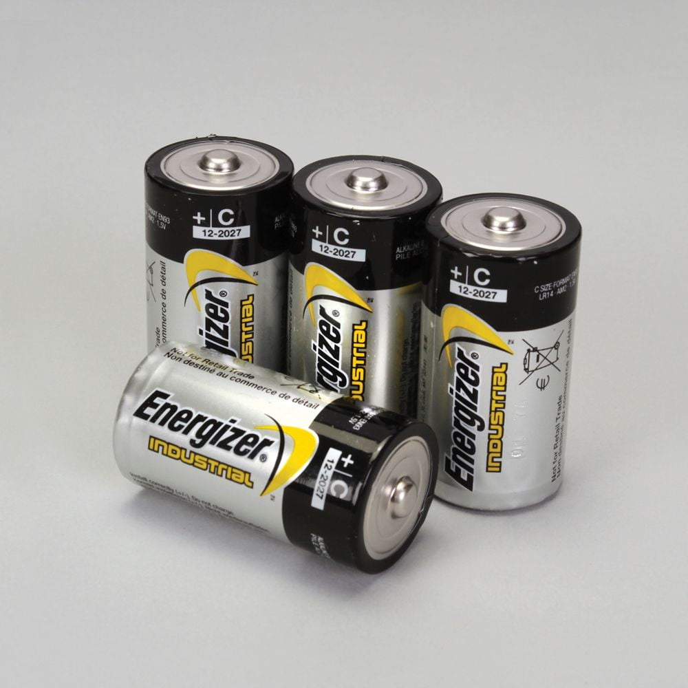 Energizer Industrial Alkaline Battery, Size C, Pack of 4