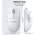 thumbnail image 6 of MANBASNAKE AJ199 Gaming Mouse: 60g Ultra-Lightwieght-PixArt 26K Optical Sensor-26,000DPI - 6 Programmable Buttons- HyperSpeed Wireless/Wired- Esports & FPS Gaming,Low Back Curve-White, 6 of 9