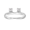 thumbnail image 5 of 14K White Gold Ring Band Wedding Diamond Round Wrap, Size 8, 5 of 7