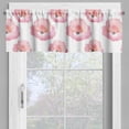 thumbnail image 2 of Ambesonne Watercolor Valance Pack of 2, Flower Watercolor Blots, 42"X12", Pink Coral, 2 of 5