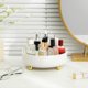 thumbnail image 2 of Bandeja organizadora de maquillaje y perfume Anyoifax, giratoria 360°, color marfil, 2 of 6