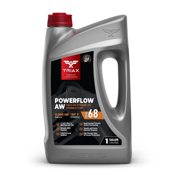 TRIAX Powerflow AW 68 Multi-Viscosity Hydraulic Oil, 1 Gallon