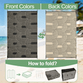 thumbnail image 6 of LUOVEN Reversible 6x9 Outdoor Waterproof Rug Plastic Straw Patio Carpet for RV, Camping, Beach, Deck, Porch, Black, 6 of 6