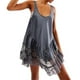 thumbnail image 5 of Camisón corto para mujer, moda, temperamento, liso, vestido, pijama, tirantes, camisón, 5 of 6