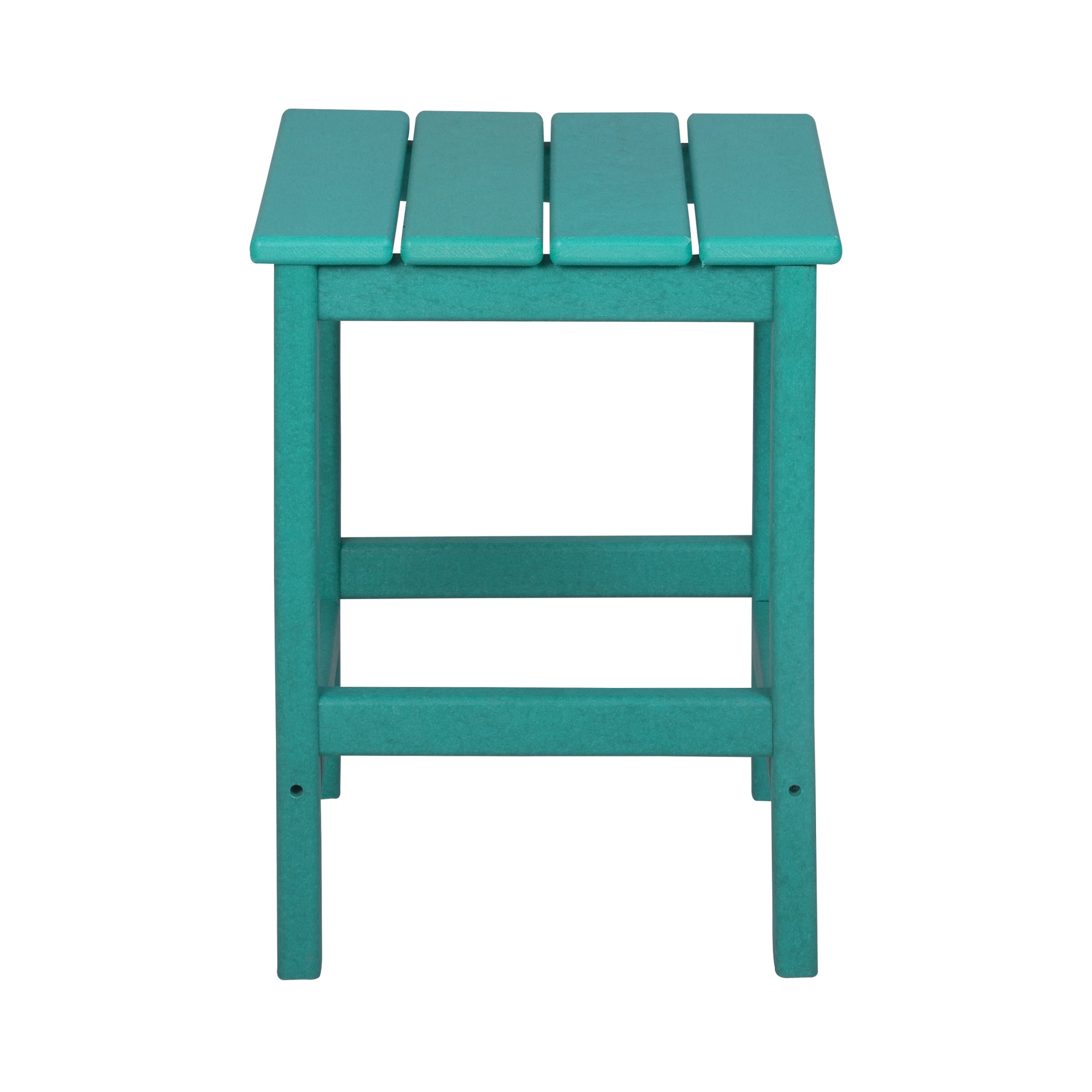 Polytrends  Laguna Hdpe All Weather Outdoor Patio Foldable Adirondack Chairs With Side Table (3-Piece Set) Turquoise