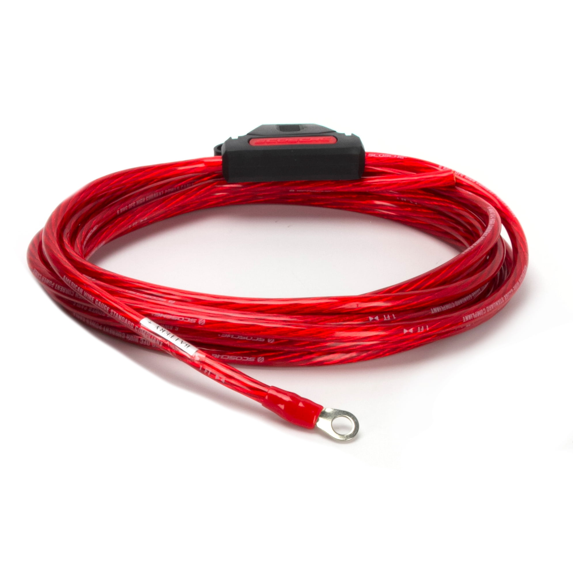 Scosche KPA6CCF Trousse de câblage d’amplificateur 2 canaux calibre 6 pour haut-parleurs et caissons de basses d’auto avec câbles d’alimentation et de mise à la terre KT AMP 1200W