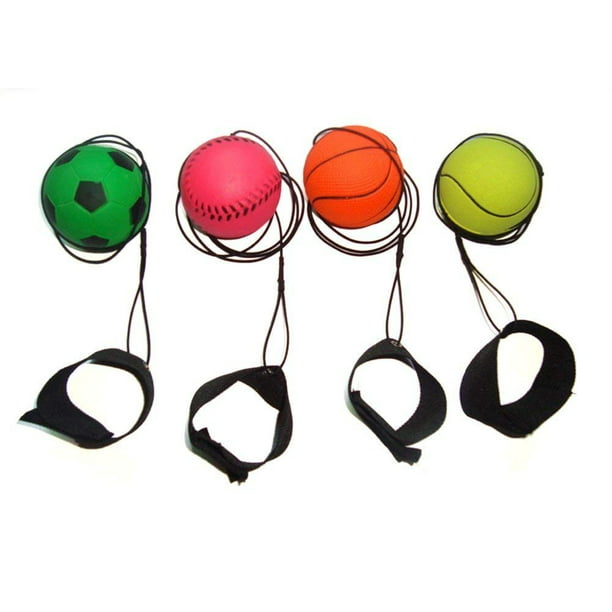 12 pcs Return Rubber Sport Ball on Nylon String with Wrist Band for ...