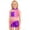 Purple, variant on Gymnastics Leotard for Girls Two Piece Athletic Crop Top with Shorts Sparkly Cheerleading Outfit Royal Blue 8