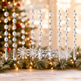 thumbnail image 2 of 10 Pack Christmas Tree Decoration Crystal Ornaments, Clear Acrylic Icicle Water Drop Pendants for Xmas Tree, Garland, Window and Winter Wedding Decor, 2 of 10