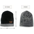 thumbnail image 3 of Morttic Men's Soft Stretch Knit Lined Thick Warm Ski Cap Women Winter Wool Slouchy Beanies Hat,Black, 3 of 6