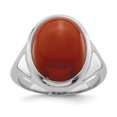 thumbnail image 5 of 925 Sterling Silver Rhodium-plated Red Agate Ring Size 8, 5 of 7
