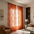 thumbnail image 4 of Orangide Lace Sheer Curtain Floral Rod Pocket Window Curtain for Living Room Bedroom Soft Sheer Voile Drapes Home Decor Light Filtering, 4 of 6