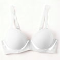 thumbnail image 5 of YUGYXL Women's Lace Trim Push Up Underwire Bra Comfortable High Support Padded Everyday Bras White, 5 of 8