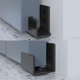 thumbnail image 5 of Sliding Barn Door Bottom Floor Guide,U Shape,Flexible Adjustable Fit Distance,Flush Flat Bottom Design,Wall Mount System,for Door & Cabinet,Black, 5 of 5