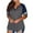 Gray, variant on Hvyesh Womens Plus Size Tops Tunic Short Sleeve V Neck Shirts Casual Soft Blouse XL-5X