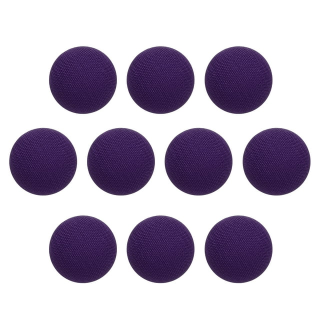 Uxcell 10pcs Botón de Tela Cubierto de 20mm, Botón Redondo de Costura, Violeta