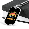thumbnail image 3 of Collier Camper Explorer de Collier Amérique Acier Inoxydable Ou 18k or Chien Tag 24" Chaîne, 3 of 8