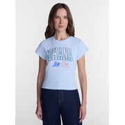 Disney Women’s Stitch and Angel Graphic Baby Tee, Sizes XXS-XXL