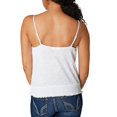 thumbnail image 4 of Ultra Flirt Juniors' Lace-Trim Smocked-Bottom Tank Top - White XS, 4 of 4