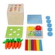 thumbnail image 2 of permanencia de objetos Montessori de Montessori Clasificación de materiales Juguetes apilables Coordinación mano ojo Reconocimiento de perfke Juguetes de cosecha de zanahoria, 2 of 9