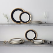 Noritake Odessa Cobalt Gold 12-Piece Dinnerware Set, Service for 4