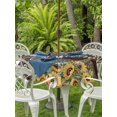 thumbnail image 3 of Outdoor Tablecloths with Umbrella Hole & Zipper, Sunflower Round Tablecloth 54 Inch, Yellow Summer Botanical Wooden Farmhouse Waterproof Table Cloth, Patio/Pool/Picnic Table Covers, 3 of 8