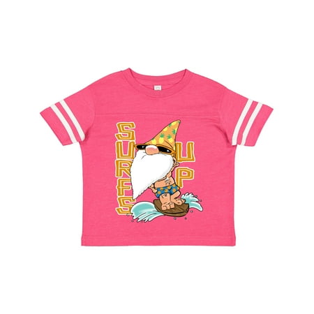

Inktastic Vacation Gnome Cute Surfer Surfs Up in Swim Trunks Gift Toddler Boy or Toddler Girl T-Shirt