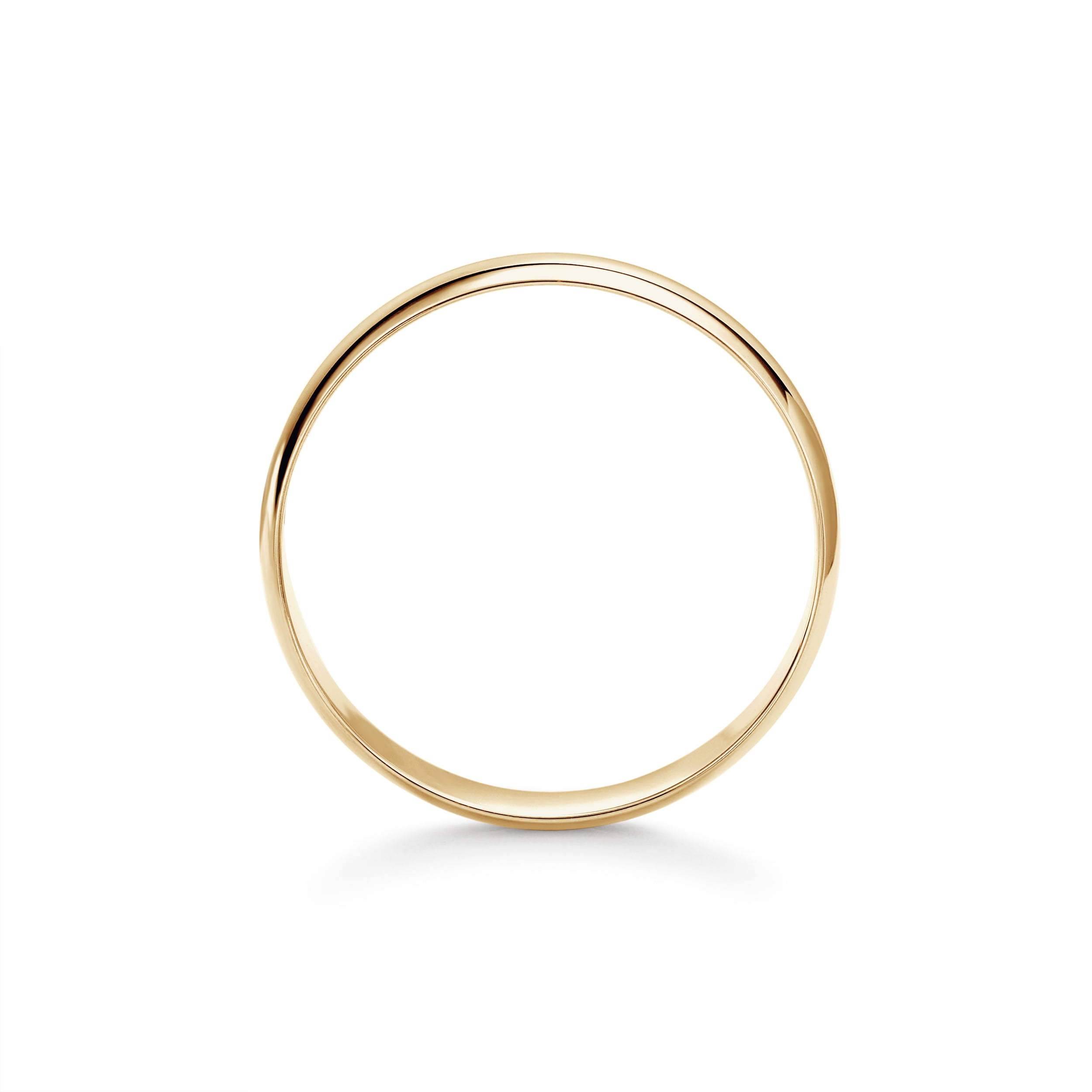 Men's 14K Yellow Gold 6mm Traditional Plain Wedding Band Size 14
