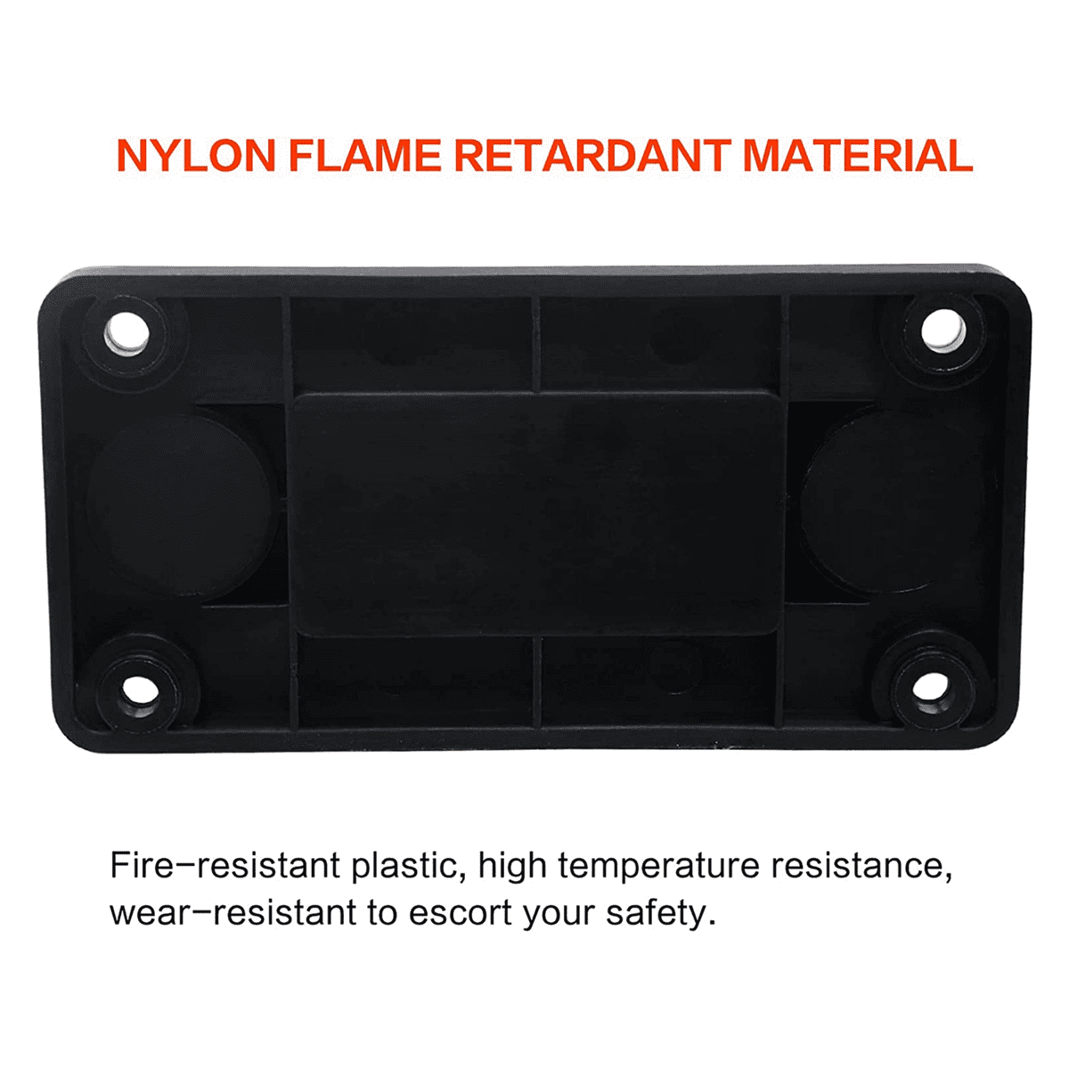 4X 600A Bus Bar 4-Stud (3/8 Inch) M10 High Current Copper Busbar Terminal Block Marine DC 12V 24V 48V with Cover(Black)