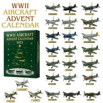 Wwii Aircraft Advent Calendar — 24 Mini To Unbox, 24 Days Christmas Countdown Calendar 2025,Fighter Countdown Surprise Gifts for Model Collectors, History Buffs, Aviation Lovers