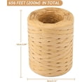 thumbnail image 3 of 656 Feet Natural Raffia Paper Ribbon Twine Strings,1/4 Inch Kraft Raffia Twine Sturdy Packing Paper Craft Ribbon for Florist Bouquets Decoration Festival Holiday Gift Wrap DIY Crafts brown, 3 of 8