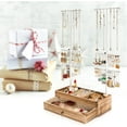 thumbnail image 3 of Sfugno Jewelry Organizer Stand, Wood Jewelry Drawer Storage Box with Double Rods and 6 Tier Jewelry Tree Stand Holder for Necklaces Bracelet Earring Ring Display, 3 of 6