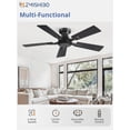 thumbnail image 2 of Ventilador de techo ZMISHIBO de 42" negro, montaje empotrado, control remoto, motor DC, 2 of 6