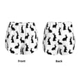 thumbnail image 5 of Lsque Black Rabbit Printed Women's Running Shorts with Liner Pockets,Elastic Quick Dry Workout Athletic Gym Yoga Shorts,Womens High Waist Shorts-Small, 5 of 9