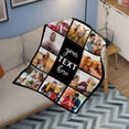 thumbnail image 2 of AISENIN Custom Blankets Gifts for Girlfriend Boyfriend Family Custom Blanket Wife and Husband Photo for Meaningful Day Valentines Day Birthday Christmas 10 Photos 50*60Inch, 2 of 5