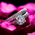 thumbnail image 5 of 925 Sterling SilverRings for  Silver Rings for Women Simple Design Double Stackable Fashion Jewelry Bridal Sets Wedding Engagement Ring Accessory, 5 of 5