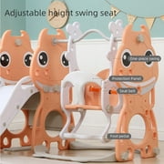 UNICOO® Toddler Slide and Swing Set, 4 in 1 Kids Indoor and Outdoor Playground Combination Climber/Slide/Swing/Basketball Hoop for Boys & Girls (4 in 1 - Light Orange)
