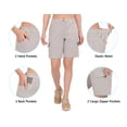 thumbnail image 6 of Little Donkey Andy Women's Hiking Shorts 9 Inch Inseam, Lightweight Golf Shorts Quick Dry with Zippered Pockets (Light Gray XS), 6 of 6
