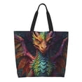 thumbnail image 1 of Easygdp Whimsical Dragon Color Cool Bolsas Tote para Mujer, Bolsos de Hombro para Viaje, Bolsos de Mano de Gran Capacidad para Compras y Trabajo, 1 of 8