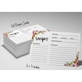 thumbnail image 6 of Inkdotpot 4x6 Inch Recipe Cards (Set of 50) , Thick Double Sided Premium Card Stock- Modern Style White Recipe Notecards for Weddings- Bridal- Baby Shower - Floral Theme, 6 of 6