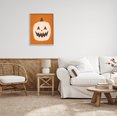 thumbnail image 2 of Stupell Industries Happy Jack-o-Lantern Halloween Pumpkin Graphic Art Gray Framed Art Print Wall Art, Design by Loni Harris, 2 of 7