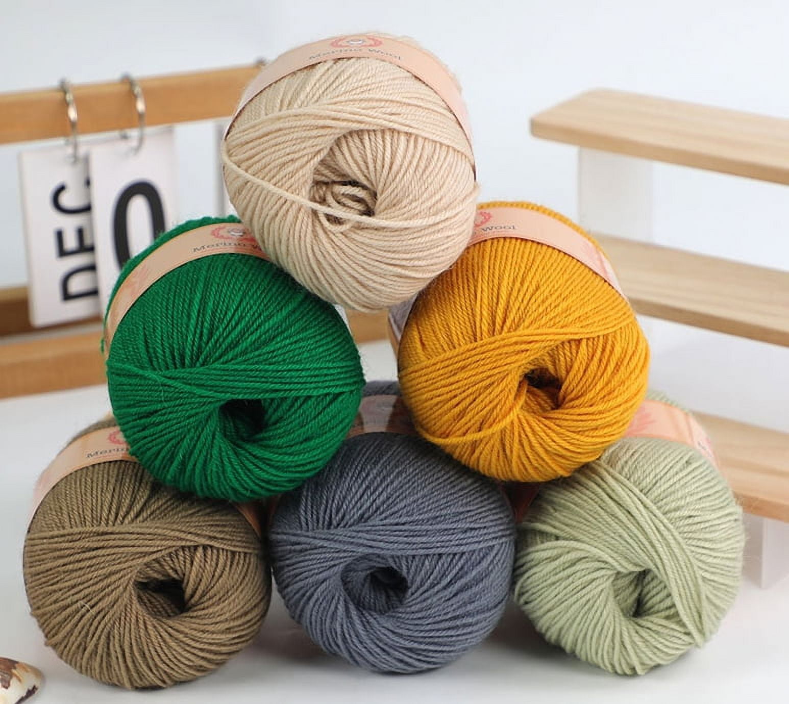 100% Merino Wool Yarn 10 Pack by Yonkey Monkey - Orange Red 222