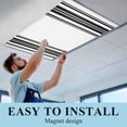 thumbnail image 6 of Black Striped Fluorescent Light Covers, Modern White Striped Abstract Art Aesthetics Magnetic Light Covers for Ceiling Lights, Fluorescent Ceiling Shade for Classroom Bedroom Office 4x2Ft x 3PCS, 6 of 8