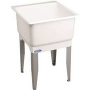 Mustee UtilaTub 20-Gallon Floor-Mount Laundry/Utility Tub, Sinks 33 X 23 X 25 IN., White
