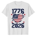 thumbnail image 4 of HCYSFG Womens Summer Crew Neck Elbow Sleeve Tops July 4th Independence Day Flag Motif Tees 250th Anniversary T-Shirts, 4 of 4