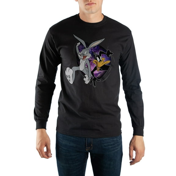 Black Looney Tunes Space Jam Long Sleeve T-Shirt-Small